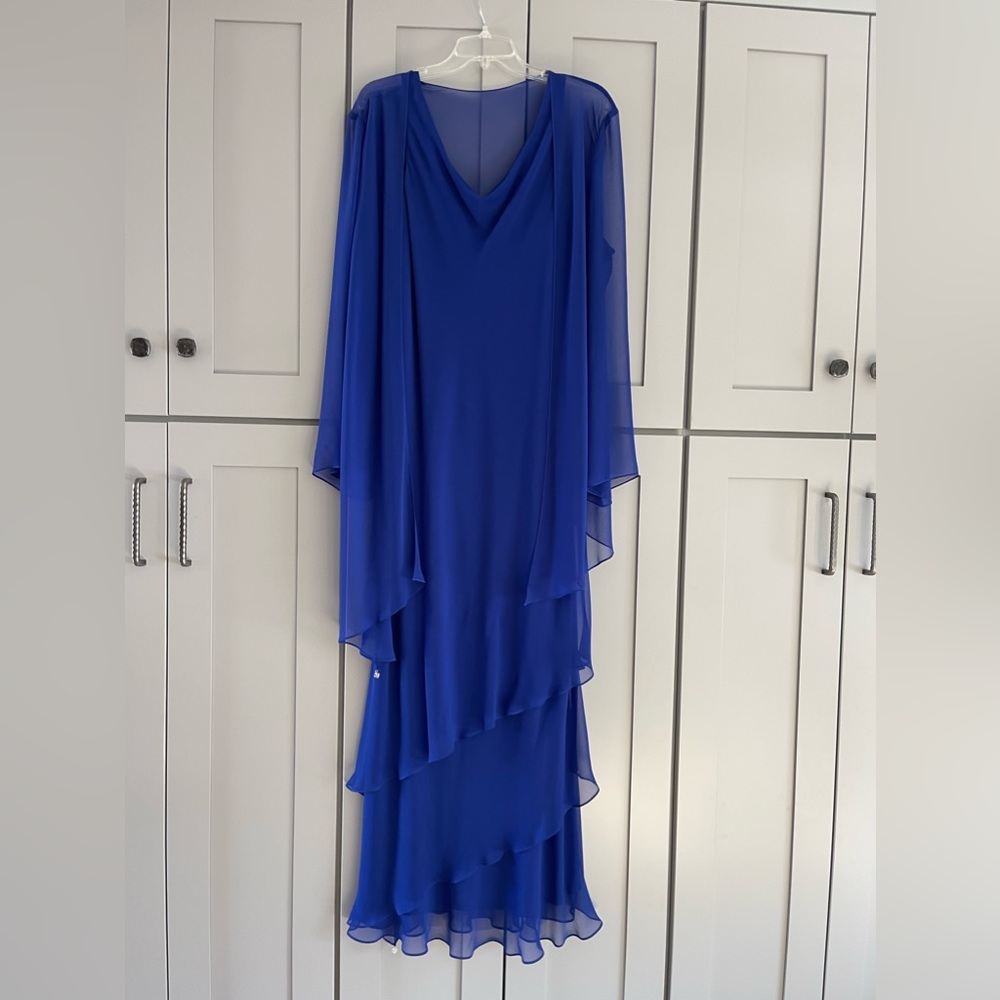 Colbalt Blue Summer Tank Dress with Shall